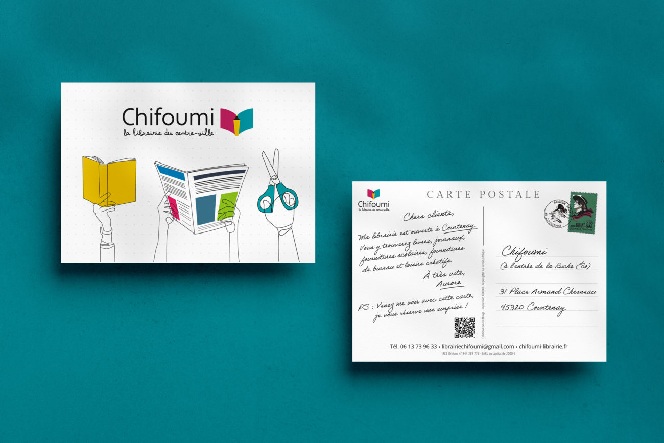 La carte postale recto verso, comme une carte de visite